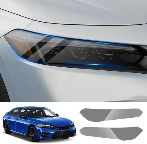 Car Headlight Protective Film for Honda Civic 2022 2023 2024 2025 2026 11th Gen Auto Accessories Exterior Decor Smoky Matte Black Smart Tint TPU Cover Vinyl Wrap Sticker Kit Roll in Saudi Arabia