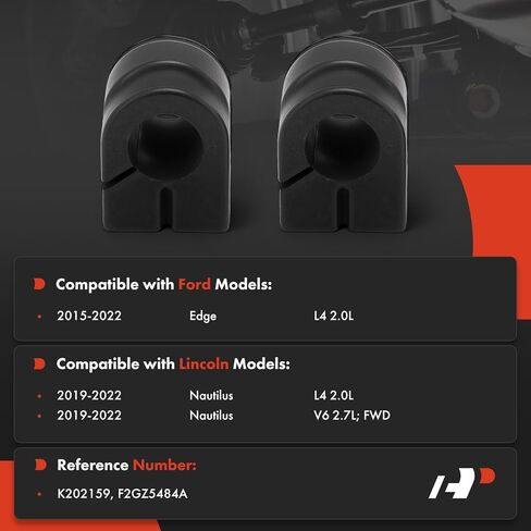 A-Premium 2 x Front To Frame Sway Bar Bushing Kit, Compatible with Ford Edge 2015-2022 & Nautilus 2019-2022 in Saudi Arabia