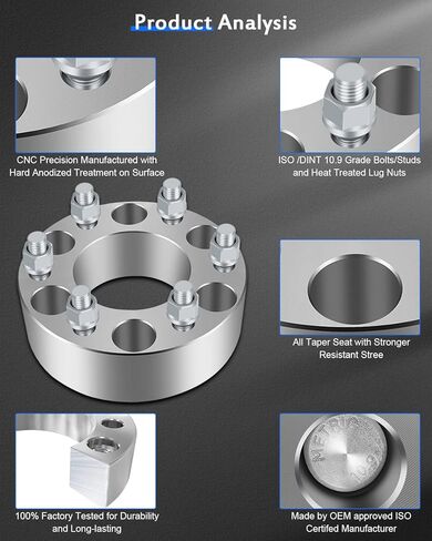 ECCPP 4PCS 6x135mm Wheel Spacers 2 inch 6 Lug 6x135 to 6x135 with 14x2 Studs 87.1mm Hub for 2003-2014 for ford Expedition 2004-2014 for ford for F150 2006-2014 for Lincoln Mark LT in Saudi Arabia