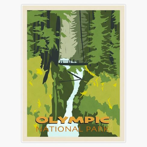 Magnet Olympic National Park Magnet Vinyl Decal Sticker 5" in Saudi Arabia