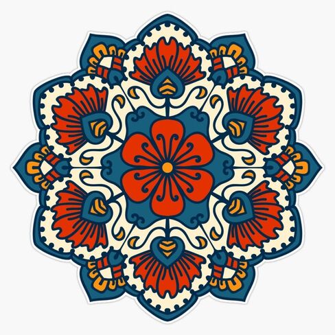 MAGNET Mandala - Circle Ethnic Ornament Magnetic Vinyl Sticker Decal Magnet 5" in Saudi Arabia