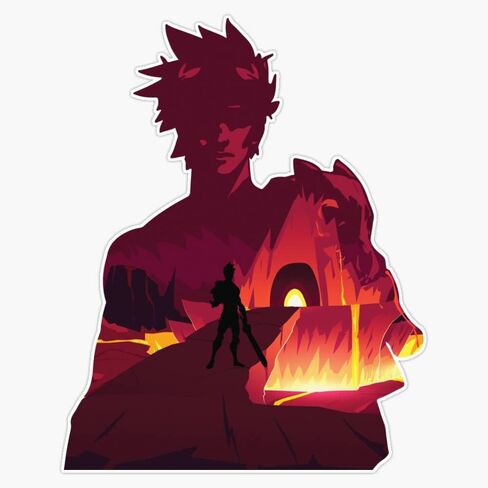 MAGNET Zagreus - Hades *الوهم السلبي* ملصق فينيل مغناطيسي ملصق مغناطيسي 5 بوصة in Saudi Arabia