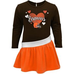 NFL Infants Toddler All Heart Jersey Tri-Blend Long Sleeve Dress