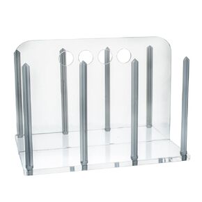 EISCO Petri Dish Rack for 90mm Hold up to 60 Dishes - Clear Acrylic