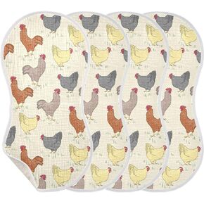 YYZZH Cute Corgi Dog Pattern Muslin Burp Cloths for Baby 2 Pack Soft 100% Cotton Baby Washcloths Bibs for Boy Girl