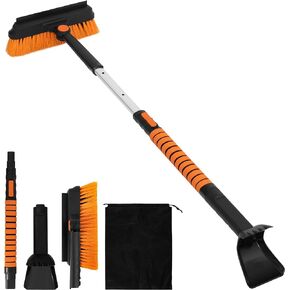 OPKING 31" Ice Scrapers for Car Windshield, 3-in-1 Extendable from 31" to 40" Snow Brush with Squeegee, Snow Scraper with 180° Pivoting Brush Head and Foam Grip for Car Windshield, Truck, SUV in Kuwait