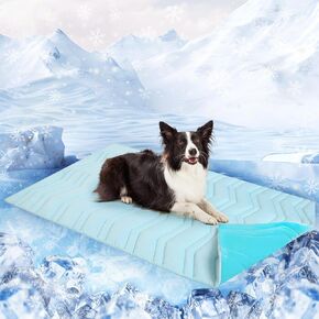 SCENEREAL Dog Cooling Mat for Crate, Thicken Self-Cooling Dog Pad Reversible (Cool & Warm), 48"x28" Pet Cool Bed for M Large XL Dogs,Kennel Sofa Mats Machine Washable, Durable Non-Toxic Gel, Outdoor