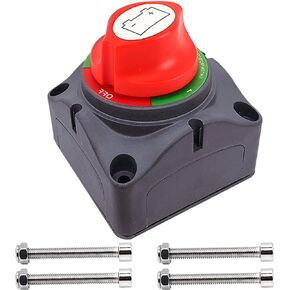 12-48 V Battery Switch, Battery Power Cut Disconnect Isolator Master Switch for Vehicle and Boat (1-2-Both-Off)