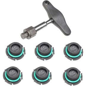 Oil Drain Plug Kit with O-Ring Seal Compatible with BMW N20 N26 Engine X1 X3 2/3/4/5 Series Rear-Wheel Drive Models 11137605018 Oil Pan Drain Plug Remove Install Tool