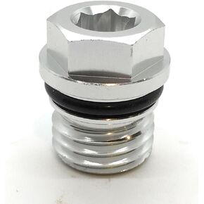 REPLACEMENTKITS.COM Brand Upgraded Aluminum Engine Oil Drain Plug w/O-Ring Compatible with EZ GO Golf Carts 2008-Up TXT & RXV, for Some Kawasaki Engines Replaces 92066-0774 & 603557