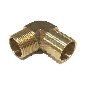 EDGE INDUSTRIAL 1" Hose ID to 3/4" Male NPT MNPT 90 Degree Brass Elbow Fitting Fuel / AIR / Water / Oil / Gas / WOG (Qty 01)