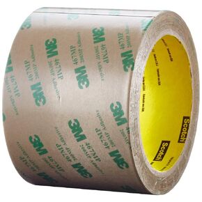 3M 467MP Clear Adhesive Transfer Tape, 3" Width x 20yd Length (1 roll)