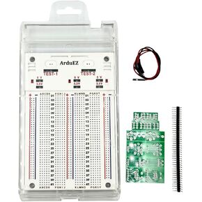 ArduEZtw Dual Power + Dual 5-State Microcomputer Logic Probe Kit.820 (5x41x4) x2 فتحات لوحة جانبية، لوحة توصيل طاقة 3.3 فولت/5 فولت. مجموعة لوحة توصيل تعمل بالطاقة الإلكترونية. in Kuwait
