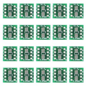 20pcs SOP16 SSOP16 TSSOP16 to DIP16 PCB Pinboard SMD to DIP Adapter PCB Proto Board 0.65mm/1.27mm to 2.54mm DIP Pin Pitch PCB Board Converter Socket