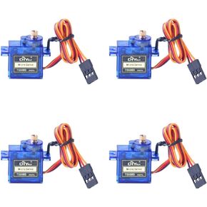 TS90MD 9g Micro Digital Servo Full Metal Gear 270 Degree Controllable Angle for RC Drones Robotic Arm Smart Car Need Pulse Width 500~2500usec(Pack of 4PCS)