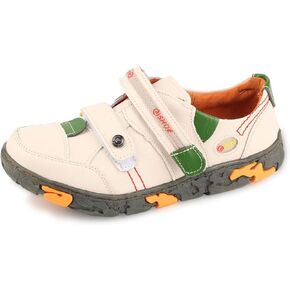 CHSHOER Women's Walking Leather Shoes Hook and Loop Casual Shoes