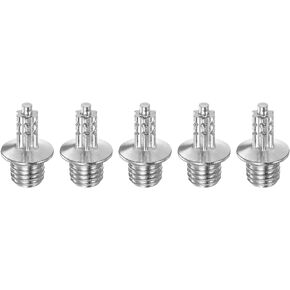 HARFINGTON 5pcs Track Spikes 7mm Hard Steel Plum Blossom Jumping Nails Replacement Spikes for High Jump & Long Jump Track Shoes, Silver Tone