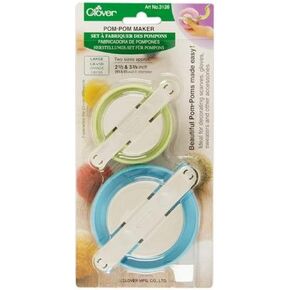 Clover Large Pom-Pom Maker (2-1/2in x 3-3/8in) 2/pkg