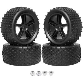 عجلات وإطارات GoHobby 12 مم سداسية 1/10 للعربات التي تجرها الدواب لـ Traxxas Bandit Wltoys 144001 2s 3s بدون فرشاة