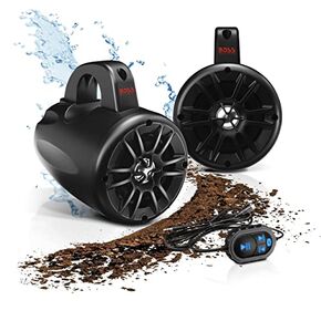 BOSS Audio Systems B62ABT ATV UTV Marine Weatherproof Waketower System - Amplified, 6.5 Inch Stereo Speakers, Full Range, 2 Way, Tweeters, Bluetooth, IPX5 Rated, Sold in Pairs, for Boat, Wake Tower