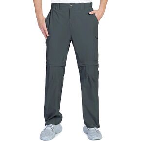 Outdoor Ventures Mens Hiking Pants Lightweight Quick Dry Convertible Pants, Stretch Zip-Off Cargo Pants for Travel Fishing