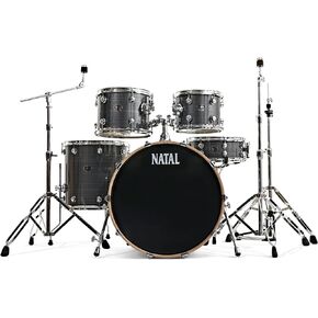 Natal KAR-UF22-GST Arcadia Series UF22 5-Piece Drum Set with Hardware - Grey Strata