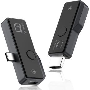 Wireless HDMI Transmitter and Receiver,Type-C 3.1 Wireless HDMI Extender Kit Plug & Play 2.4G/5G for Streaming Video/Audio from Phone/Tablet/Laptop(with DP Protocol) to HDTV/Projector/Monitor