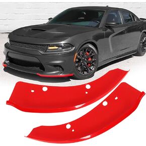 Front Bumper Lip Splitter Protector Compatible with Dodge Charger Hellcat/SRT 392 / Scat Pack/RT Scat Pack/GT/RT 2015-2021, Black, Pack of 2 in Saudi Arabia