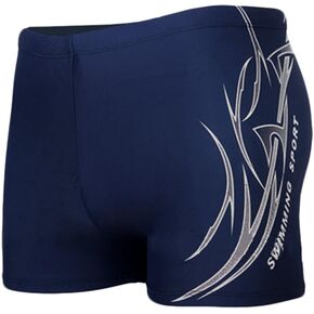 HHD® Swim Trunks, Men's Swimming Trunks in Good Elasticity of High-Tech Material Embroidery Trunks Boxers Briefs Swim Shorts