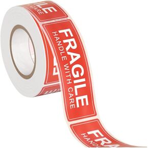 250-Pack Do Not Bend Stickers - Weatherproof Vinyl, Bold Red Text - Shipping Labels, Mailing Supplies ShieldGuard - Preserve Your Precious Mailings
