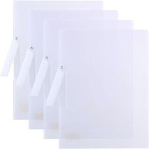 LELE LIFE Clear Plastic Folders with Swing Clip, File Folders for Documents, Report Covers Presentation Folders Resume Folder, Letter Size 12.2×9.1in (4 Colors)