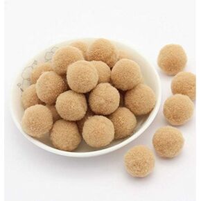 YYCRAFT 100pcs Craft Pom Poms Balls for Hobby Supplies and DIY Creative Crafts Decorations(20mm,Tan)