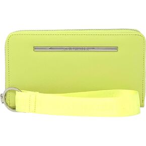 Steve Madden Bzip-Web Zip Around Wallet Wristlet (Cyber Lime)