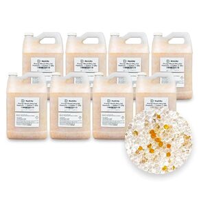 "Dry & Dry" [56-60 LBS] Premium Orange & White Mixed Indicating Silica Gel Desiccant Beads(Industry Standard 2-4 mm) - Rechargeable Silica Gel(8 Gallon)
