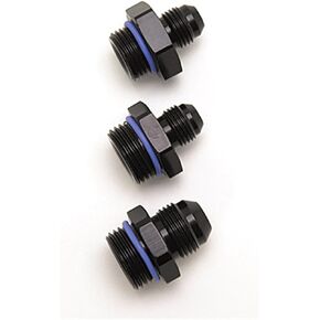 Edelbrock/Russell 670660 Black Anodized Aluminum -8AN Dry Sump/Fuel Fitting