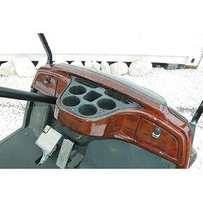 Red Hawk DASH-0077 Dash Compatible With/Replacement For Yamaha Drive Dark woodgrain finish Golf Carts