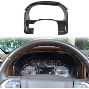 Voodonala for 2010-2017 Chevy Silverado GMC Sierra Dash Board Dashboard Console Fascia Instrument Gauge Cluster Trim Interior Accessories ABS Chrome 1pc