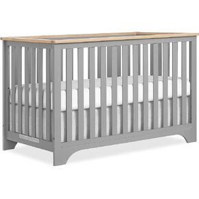 Dream On Me Orion 5-in-1 Convertible Crib with Removable Changing Tray in Vintage White Oak, JPMA & Greenguard Gold Certified, Made of Sustainable New Zealand Pinewood