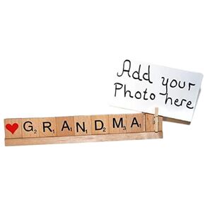 Hiding Place Boutique, Handmade Grandma Frame Photo Holder Picture Grammy Grammie Nona Nonna Nana Mimi Gigi Yaya Birthday Christmas Meme Baby Reveal Mothers Day Pregnancy Announcement