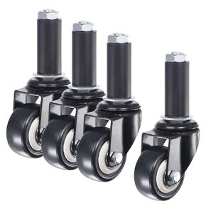 uxcell Swivel Expanding Stem Caster 2" Diameter 88Lbs Load Capacity, for Kitchen Prep Tables, PVC, Pack of 4