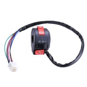 PRO BAT 3-Function 8 Wire Left Starter Kill Light Switch Female Plug Assembly (7/8'' 22mm) for 50cc 70cc 90cc 110cc 125cc TaoTao RoKeta Sunl RPS RPS Yamoto Jetmoto Kazuma Vitacci Chinese ATV Quad