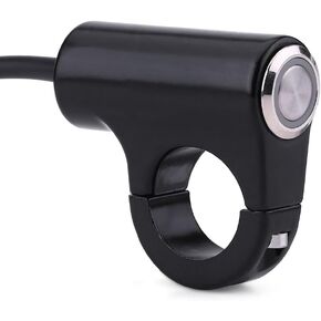 7/8" 22mm Handlebar Control Push Button Switch, Weatherproof Aluminum Alloy Motorcycle Handlebar Mount Switch Button Headlight Brake Fog Lights ON/Off(Automatic Return Button) in Kuwait