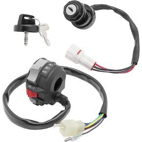 M MATI Start Stop Headlight Switch & Ignition Key Switch for Yamaha Warrior 350 Grizzly 600 1996-2001 Big Bear 350 Wolverine 350 1995-2001 Kodiak 400 1993-1999 Moto-4 350 1995