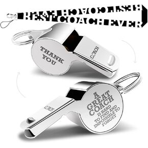 صفارة شكرًا لك على هدايا مدرب كرة القدم، صفارة للمدربين والمعلمين، صفارة مدرب الطوارئ، حكم الإنقاذ، صفارة عالية للرجال والنساء، صفارة المدربين الرياضيين مع هدية مدرب التشجيع بالحبل. in Kuwait