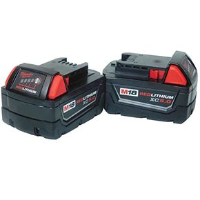 Milwaukee 48-11-1852 M18 REDLITHIUM XC 5 Ah Lithium-Ion Extended Capacity Battery (2-Pack)