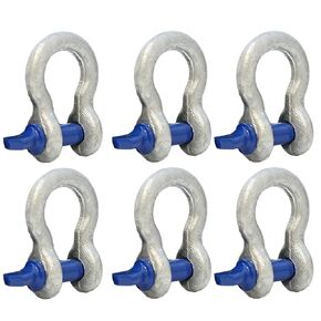 Boxer Forged Anchor Shackle 5/16"–Heavy Duty Forged Steel-Versatile & Durable–Working Load Capacity up to 3/4 Ton-Corrosion & Rust Resistant-Towing, Rigging, and Heavy-Duty Equipment (6 Pack)