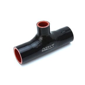 HPS 2" ID, 1" ID Branch Black Silicone Coupler Coolant T Hose Tee Adapter, High Temp 4-ply Reinforced (200-THOSE-100-BLK)
