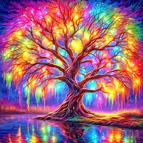 Stalente Diamond Painting Kits for Adults, 5D DIY Diamond Art Kits for Beginners Round Full Drill Diamond Painting for Home Wall Decoration Gift 12×12inch, Tree of Life