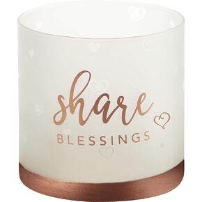 Precious Moments Share Hurricane 4in Candle Holder, Rose Gold