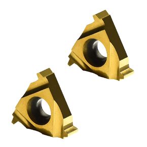 MAXTOOL 2PCs 16NR12ACME Internal American Acme Indexable Threading Inserts 3/8" I.C. 12 TPI Carbide TIALN-Coat; 16NR12ACME-T02